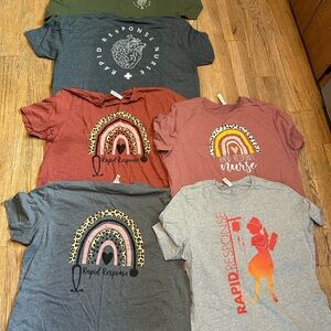 Lot of Six plus size Rapid Response Nurse Short Sleeve Tees